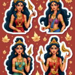 Indian Gods - Religious - Stickers Sheet v32
